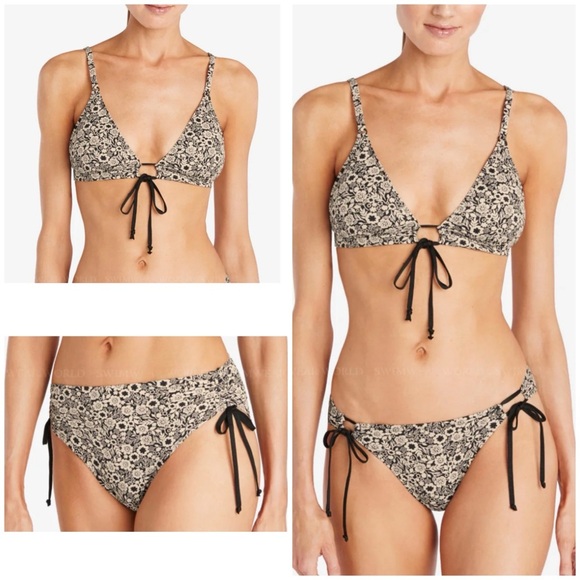 ROBIN PICCONE AUBREY TRIANGLE TOP (XS) AND AUBREY HIGH WAIST BIKINI BOTTOMS (S) - Picture 1 of 5